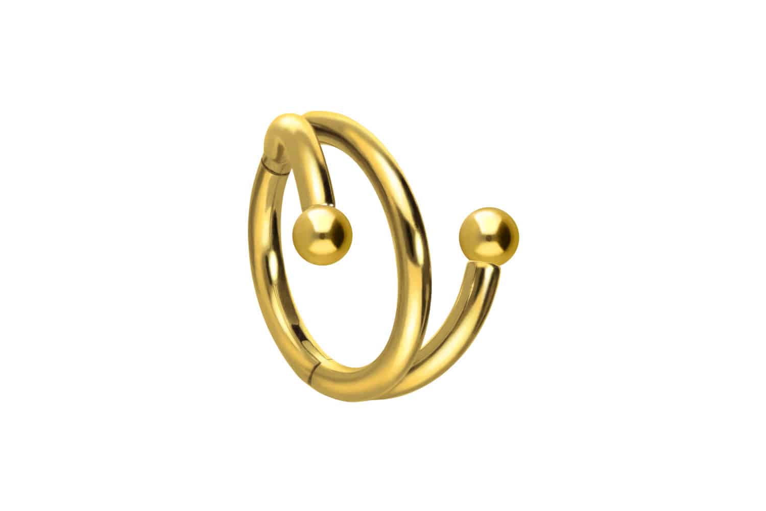 Titan Segmentring Clicker Piercing mit Innengewinde 3 RINGE + 2 KUGELN